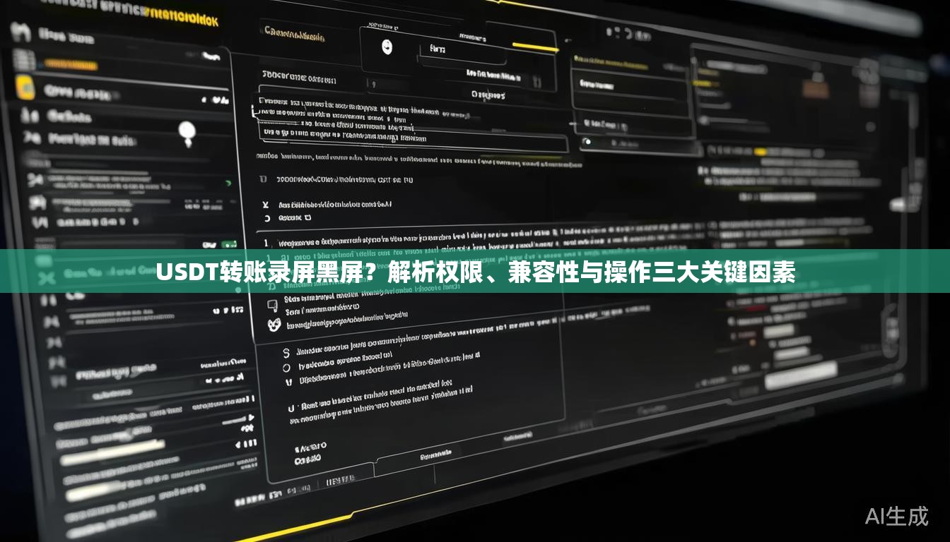 USDT转账录屏黑屏？解析权限、兼容性与操作三大关键因素