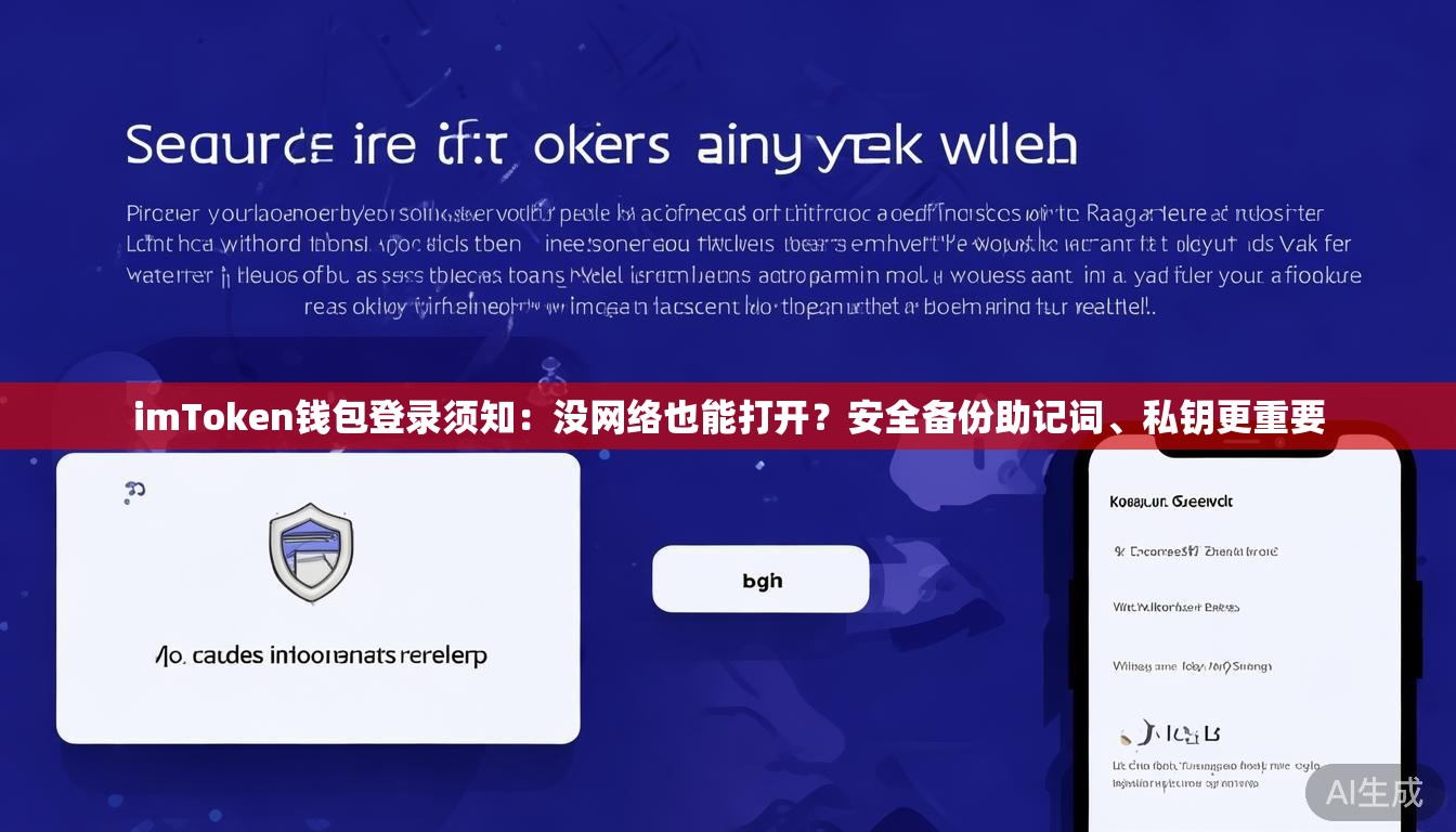 imToken钱包登录须知：没网络也能打开？安全备份助记词、私钥更重要