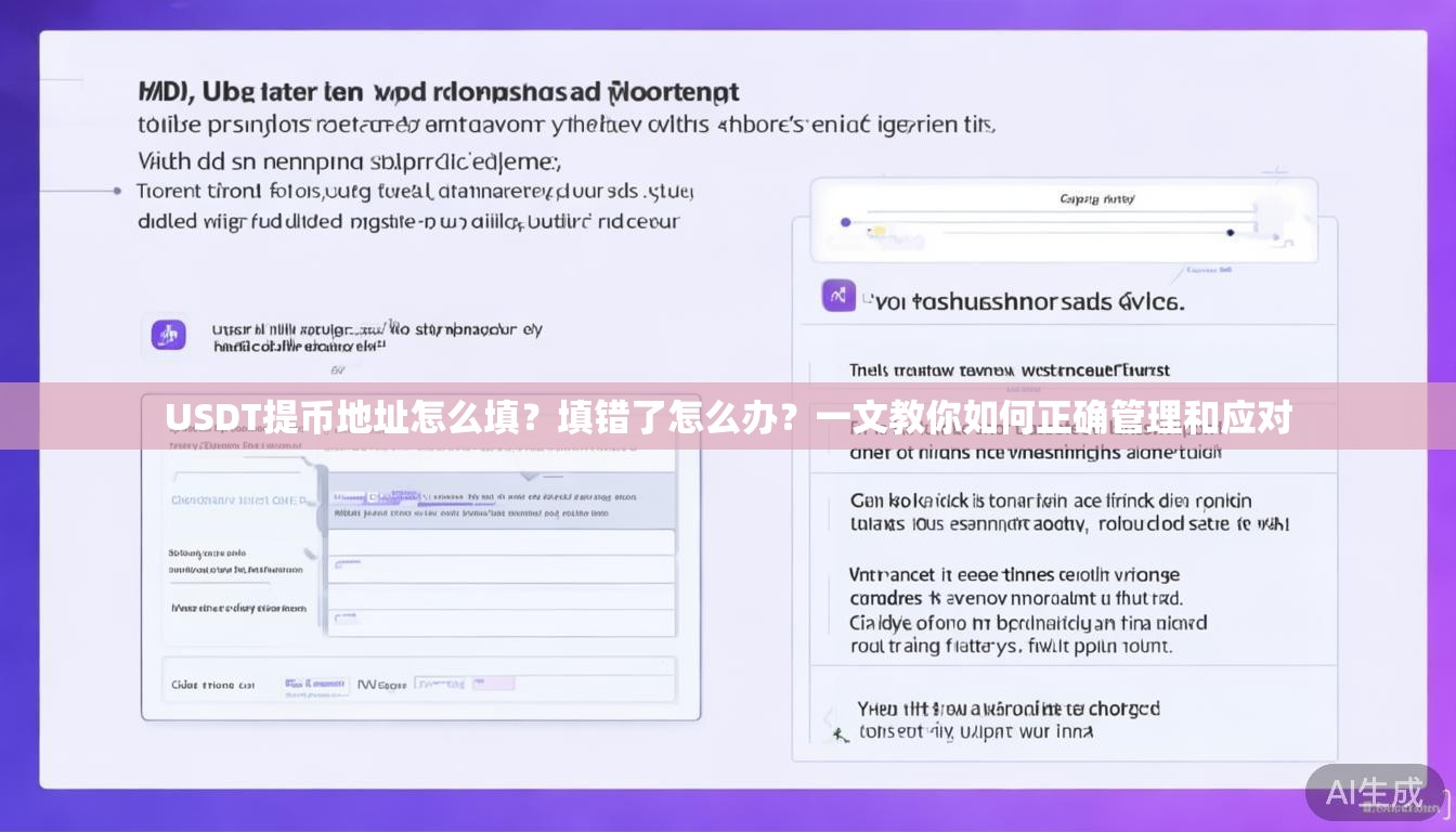 USDT提币地址怎么填？填错了怎么办？一文教你如何正确管理和应对