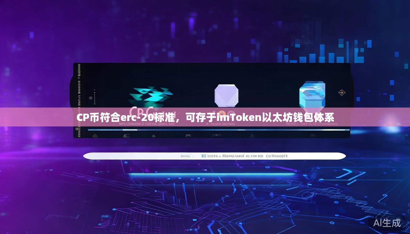 CP币符合erc-20标准，可存于imToken以太坊钱包体系